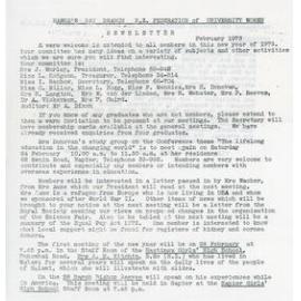 New Zealand Federation of University Women - Newsletter February 1973