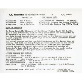 New Zealand Federation of University Women - Newsletter September 1982