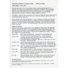 New Zealand Federation of University Women - Annual Report for 1988