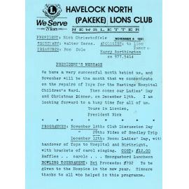 Pakeke Lions Club Newsletter