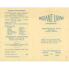 Radiant Living International Pamphlet