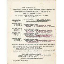 School of Radiant Living Meeting Programme