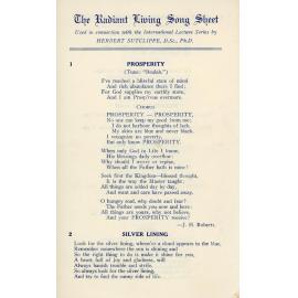 The Radiant Living Song Sheet