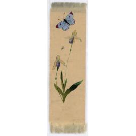 Illustrated fabric bookmark