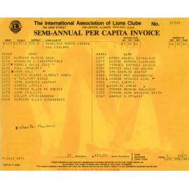 Semi-Annual Per Capita Invoice