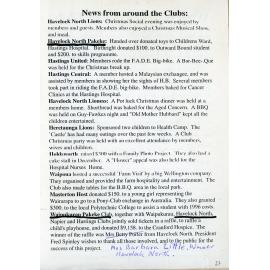 News From Around the Clubs