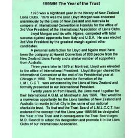 1995/1996 The Year of the Trust