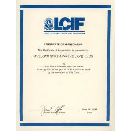 LCIF Certificate