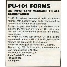 PU-101 Forms