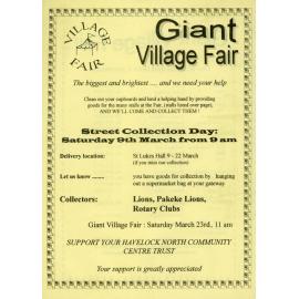 Giant Village Fair Flyer