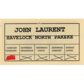 Ticket for Napier Lions Club Convention