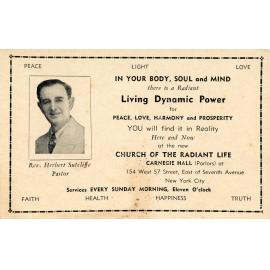 Church of the Radiant Life Promotional Card