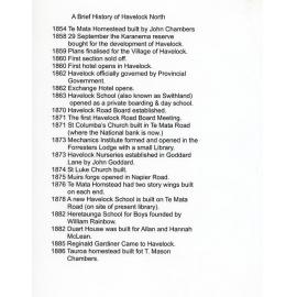 A Brief History of Havelock North