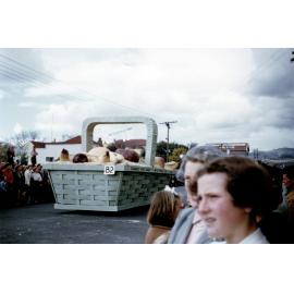 Taranaki Fruit Basket Float - Hastings Blossom Festival Parade 1954
