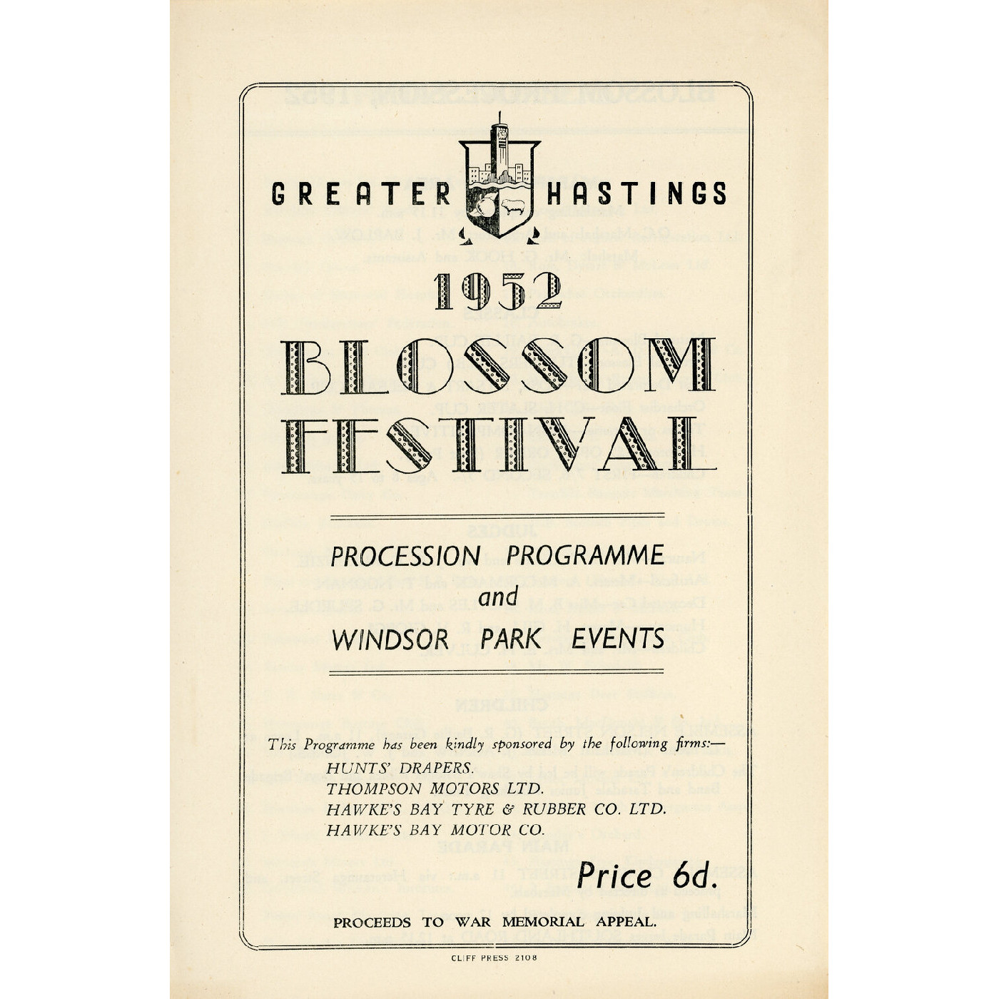 Blossom Festival Programmes 