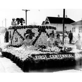 First Centennial  Cake Float - Hastings Blossom Festival 1959