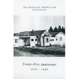 The Havelock North Club Twenty-First Anniversary