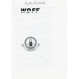 WDFF Song, Creed and Prayer