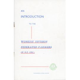 An Introduction to the Women's Division Federated Farmers of NZ
