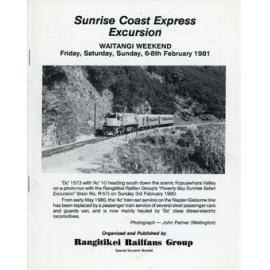 Sunrise Coast Express Excursion Booklet