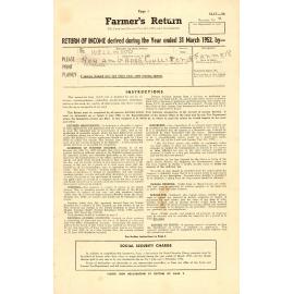 Farmer's Income Tax Return For Roy Wellwood