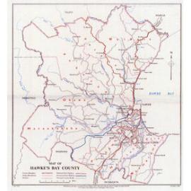 Map of Hawke's Bay County