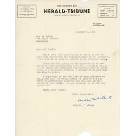 Letter from Antony Whitlock to Chris Beall