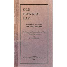 Old Hawke's Bay - Colenso's Journals, The Early Settlers