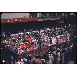 Pakowhai School Float - Blossom Festival Parade 1955
