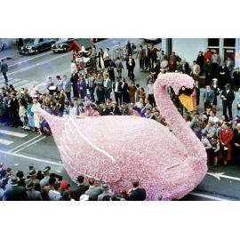 Swan Float - Blossom Festival Parade 1958