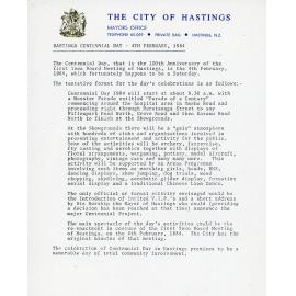 Hastings Centennial Day