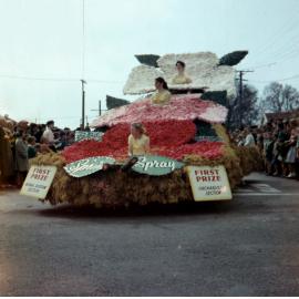 Thodeys Orchard Float - Hastings Blossom Festival Parade 1958
