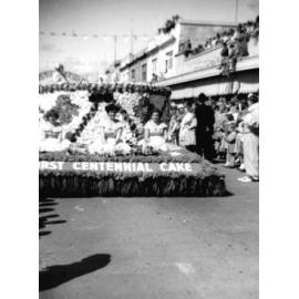First Centennial  Cake Float - Hastings Blossom Festival 1959