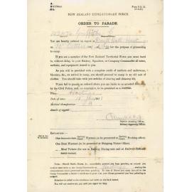 Order to Parade