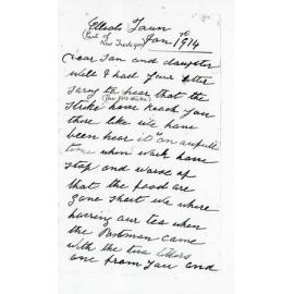 Letter from Elizabeth Davies