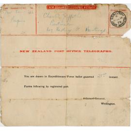 Telegram to Charles Griffiths