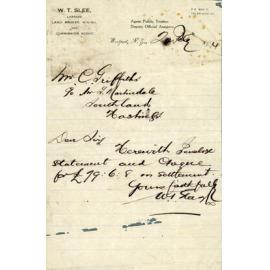 Receipt from W.T. Slee