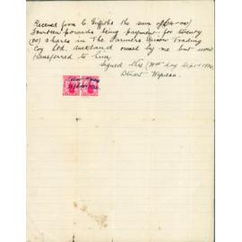 Receipt from Stuart Wipress