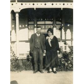 Charles and Bessie Griffiths Outside Home