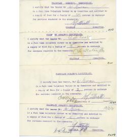Voluntary Worker's Certificates