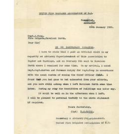 Letter from United Fire Brigades Association