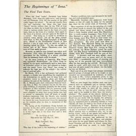 The Beginnings of Iona