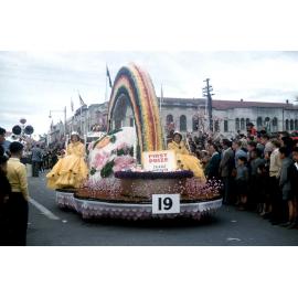 Watties Float - Blossom Festival Parade 1957