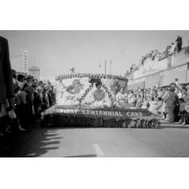 First Centennial Cake Float - Hastings Blossom Festival 1959