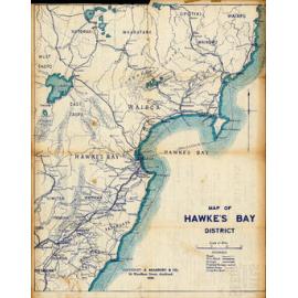 Map of Hawke's Bay District