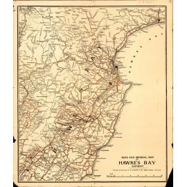 Road and General Map of Hawke's Bay
