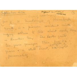 Mrs MacKenzie Reminisces