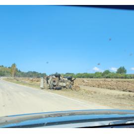 Damaged Vehicle on Dartmoor Road