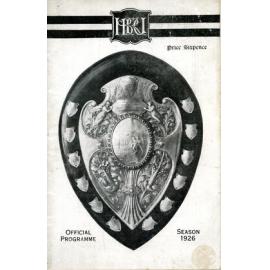 HBRU Programme 1926