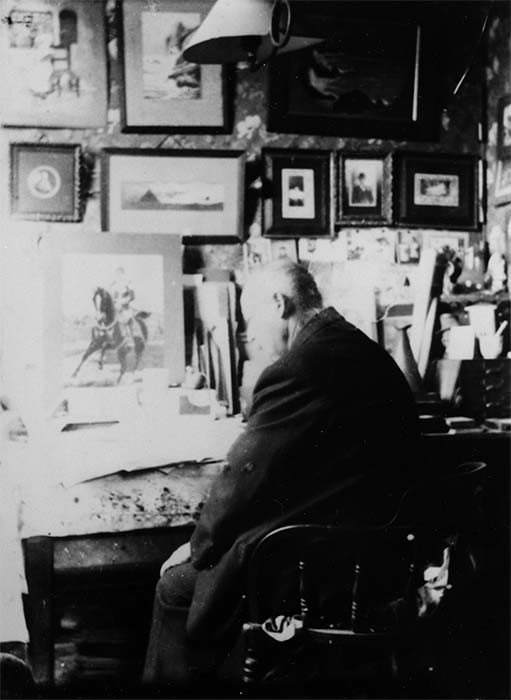Alfred Amory George in his study.